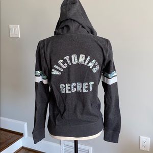 Gray Victoria’s Secret Zip-up Hoodie